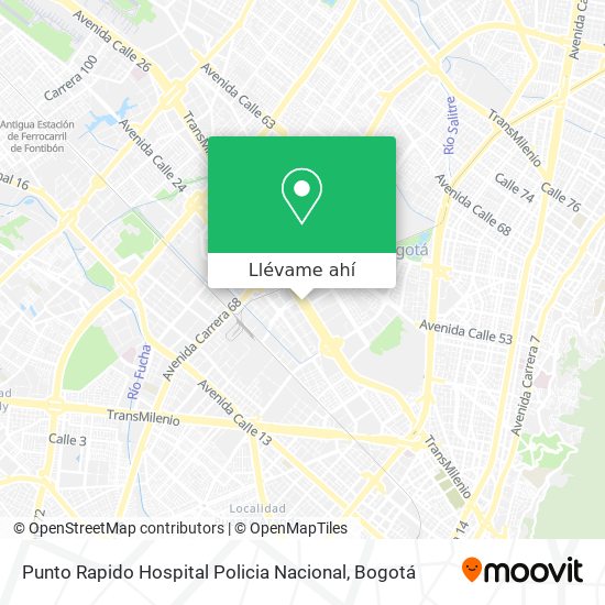 Mapa de Punto Rapido Hospital Policia Nacional