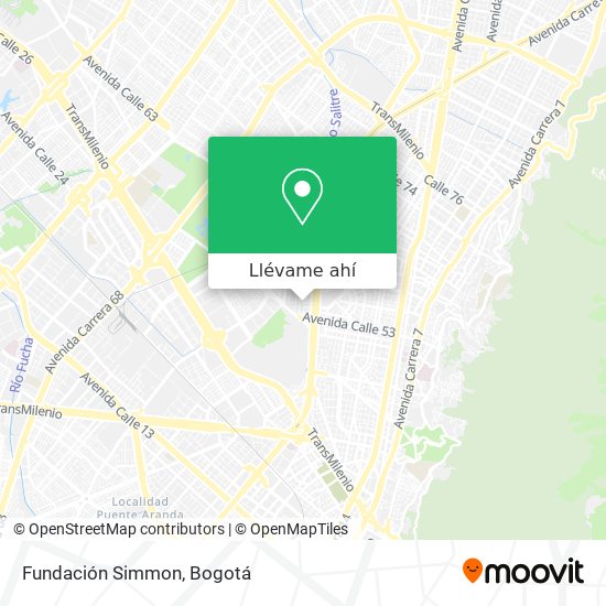 Mapa de Fundación Simmon