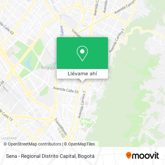 Mapa de Sena - Regional Distrito Capital