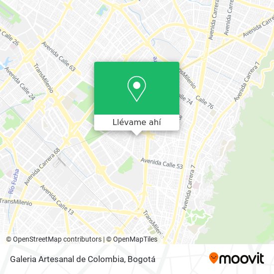 Mapa de Galeria Artesanal de Colombia
