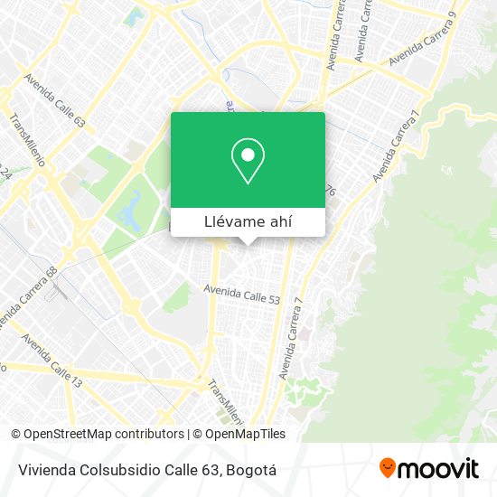 Mapa de Vivienda Colsubsidio Calle 63