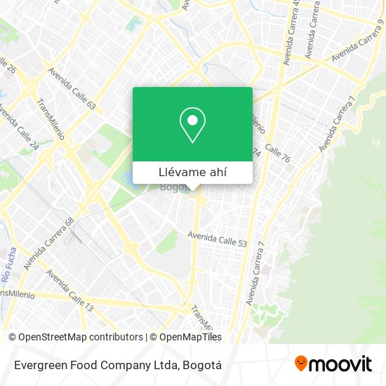 Mapa de Evergreen Food Company Ltda