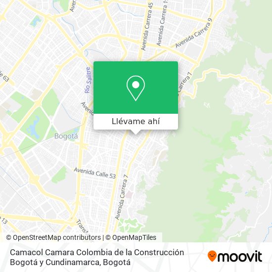 Mapa de Camacol Camara Colombia de la Construcción Bogotá y Cundinamarca