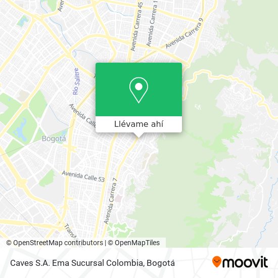 Mapa de Caves S.A. Ema Sucursal Colombia