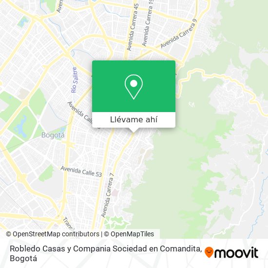 Mapa de Robledo Casas y Compania Sociedad en Comandita