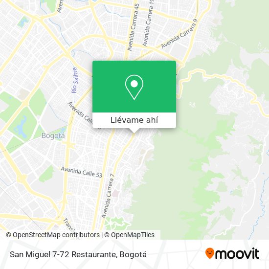 Mapa de San Miguel 7-72 Restaurante