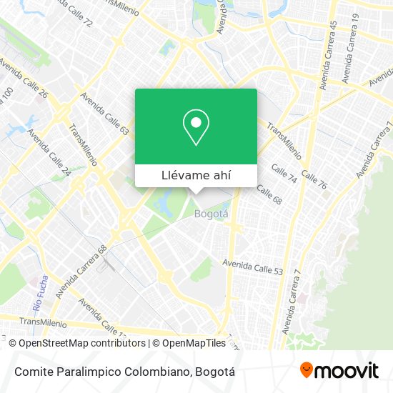 Mapa de Comite Paralimpico Colombiano
