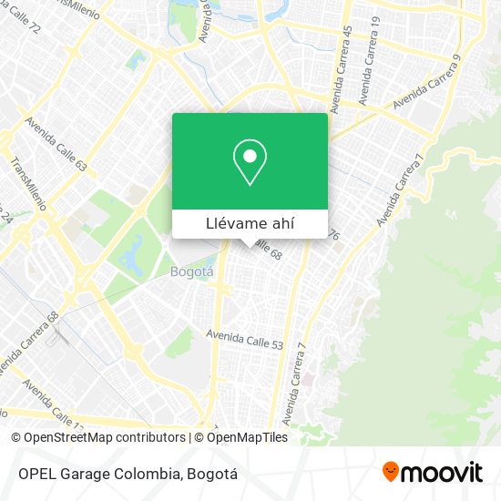 Mapa de OPEL Garage Colombia