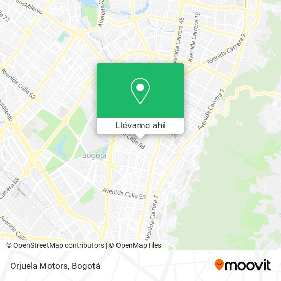 Mapa de Orjuela Motors