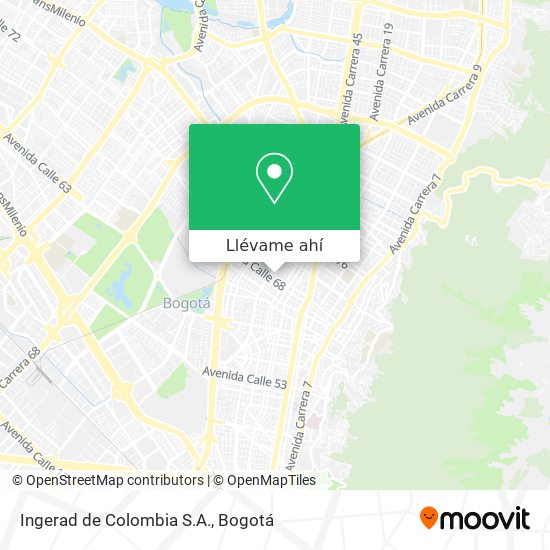 Mapa de Ingerad de Colombia S.A.