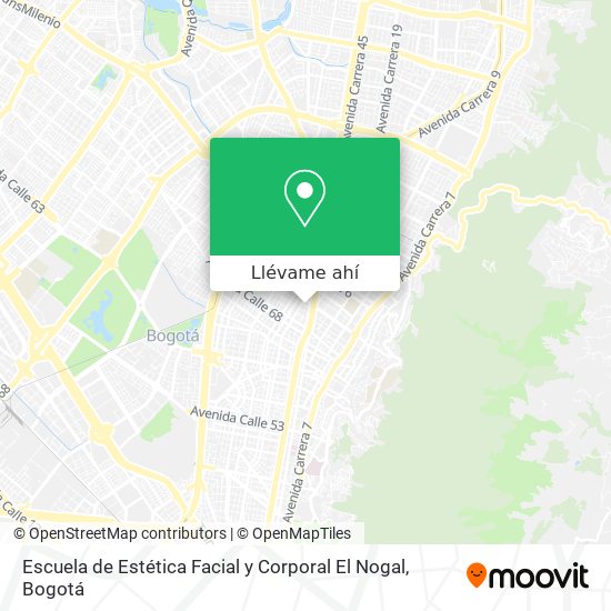 Mapa de Escuela de Estética Facial y Corporal El Nogal