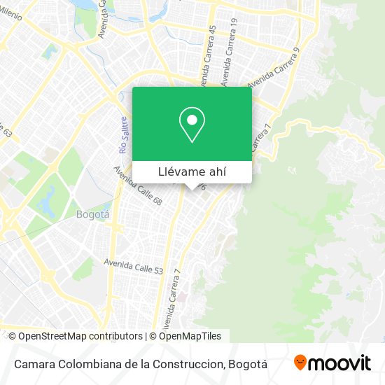 Mapa de Camara Colombiana de la Construccion