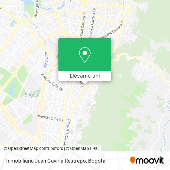 Mapa de Inmobiliaria Juan Gaviria Restrepo
