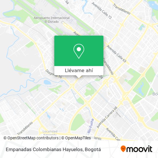 Mapa de Empanadas Colombianas Hayuelos