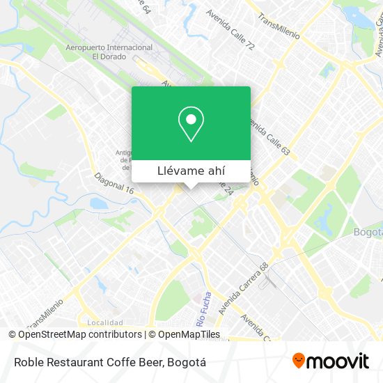 Mapa de Roble Restaurant Coffe Beer