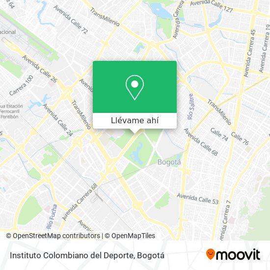 Mapa de Instituto Colombiano del Deporte