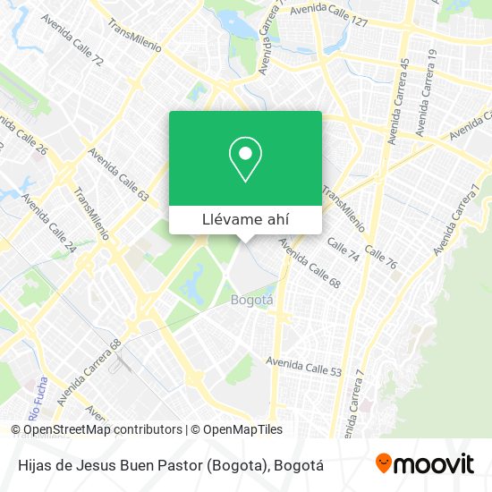 Mapa de Hijas de Jesus Buen Pastor (Bogota)