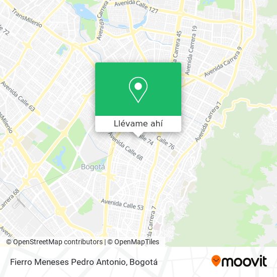 Mapa de Fierro Meneses Pedro Antonio