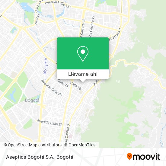 Mapa de Aseptics Bogotá S.A.
