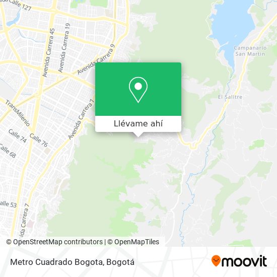 Mapa de Metro Cuadrado Bogota