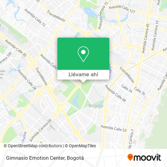 Mapa de Gimnasio Emotion Center