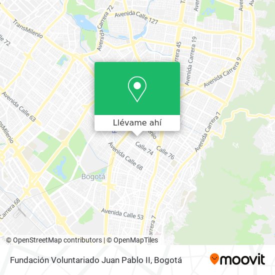 Mapa de Fundación Voluntariado Juan Pablo II