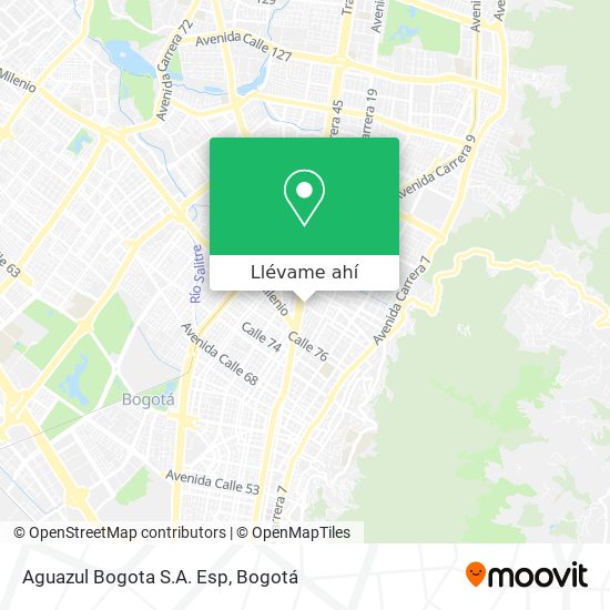 Mapa de Aguazul Bogota S.A. Esp