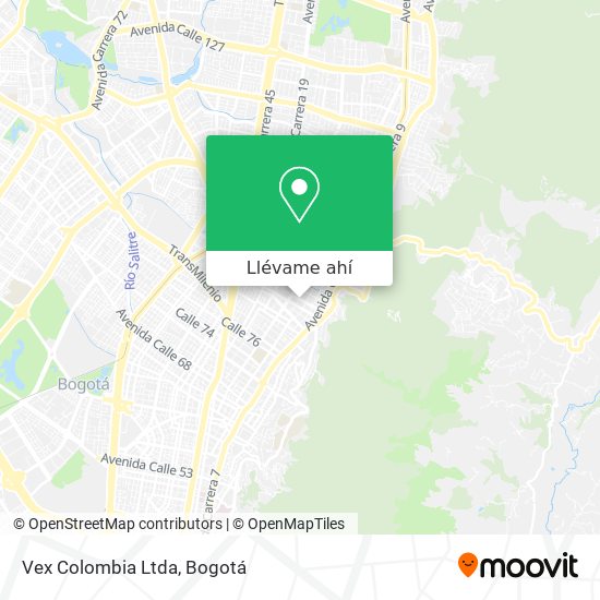 Mapa de Vex Colombia Ltda