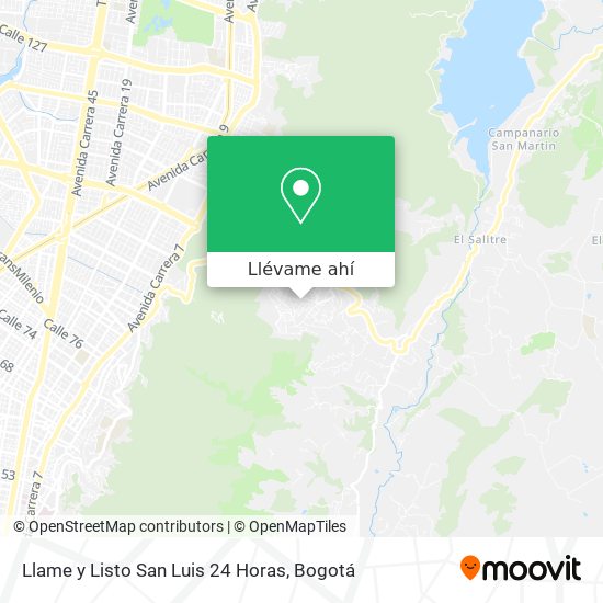 Mapa de Llame y Listo San Luis 24 Horas