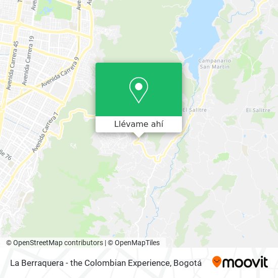 Mapa de La Berraquera - the Colombian Experience