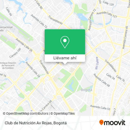 Mapa de Club de Nutrición Av Rojas