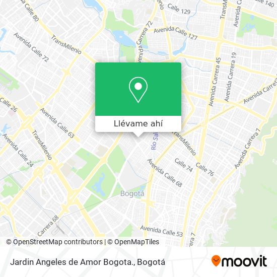 Mapa de Jardin Angeles de Amor Bogota.