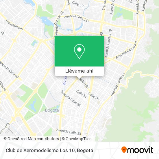Mapa de Club de Aeromodelismo Los 10
