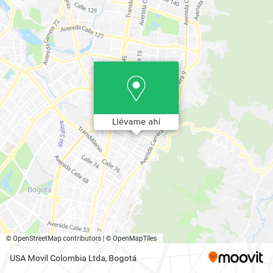 Mapa de USA Movil Colombia Ltda