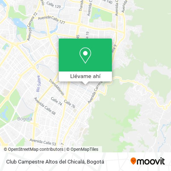Mapa de Club Campestre Altos del Chicalá