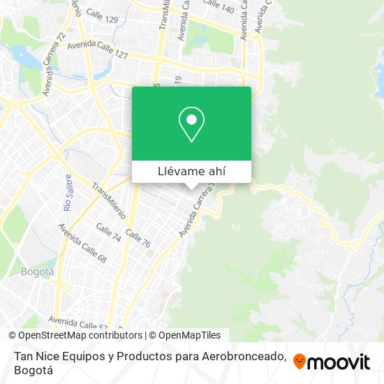 Mapa de Tan Nice Equipos y Productos para Aerobronceado