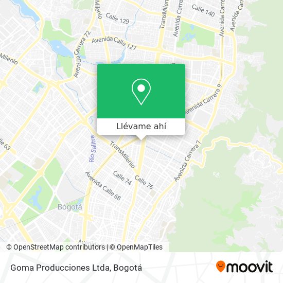 Mapa de Goma Producciones Ltda