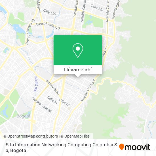 Mapa de Sita Information Networking Computing Colombia S a