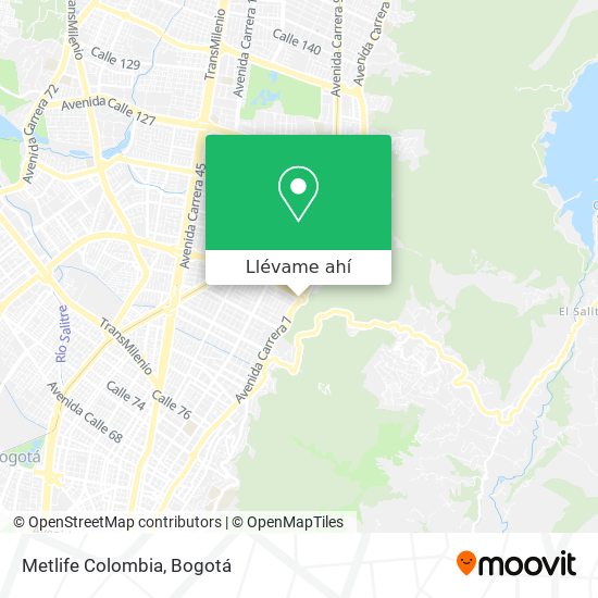 Mapa de Metlife Colombia