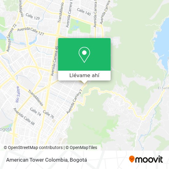 Mapa de American Tower Colombia