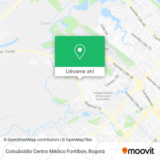 Mapa de Colsubsidio Centro Médico Fontibón