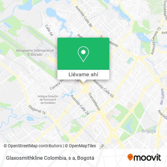 Mapa de Glaxosmithkline Colombia, s a