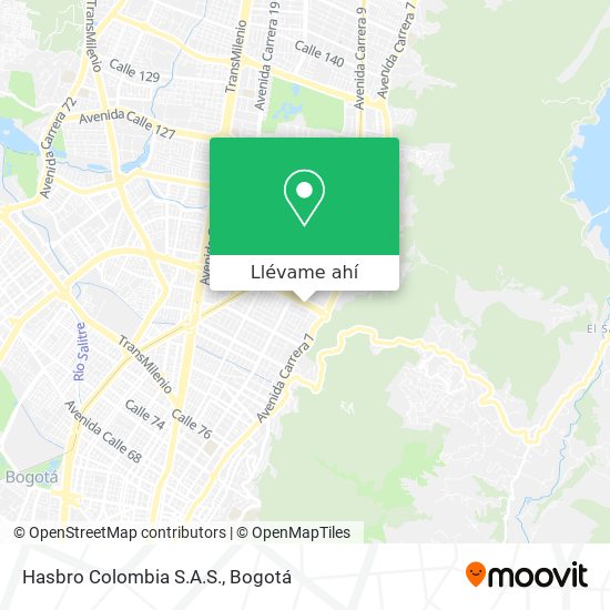 Mapa de Hasbro Colombia S.A.S.
