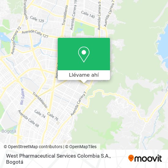 Mapa de West Pharmaceutical Services Colombia S.A.