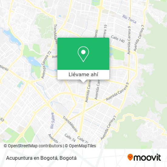 Mapa de Acupuntura en Bogotá