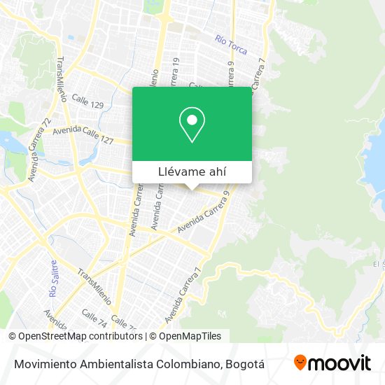 Mapa de Movimiento Ambientalista Colombiano