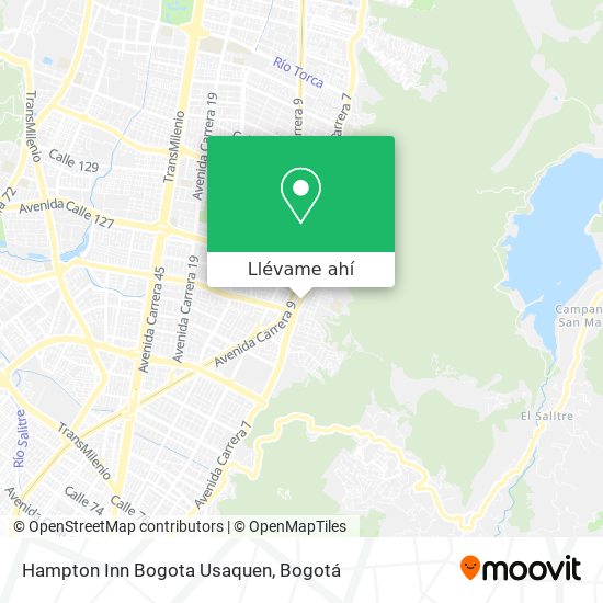 Mapa de Hampton Inn Bogota Usaquen