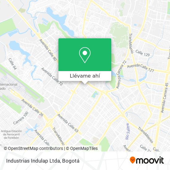 Mapa de Industrias Indulap Ltda