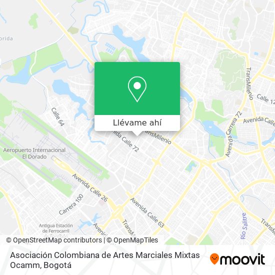 Mapa de Asociación Colombiana de Artes Marciales Mixtas Ocamm