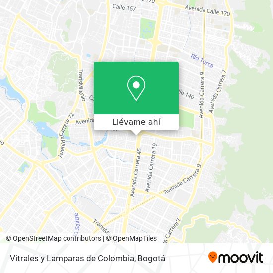 Mapa de Vitrales y Lamparas de Colombia